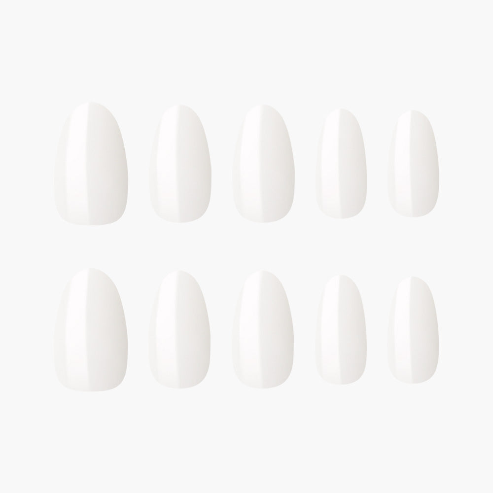 MUZMAK Nail Tips 36pcs #Triple White(Almond)