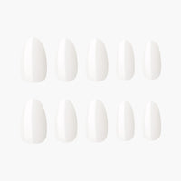MUZMAK Nail Tips 36pcs #Triple White(Almond)