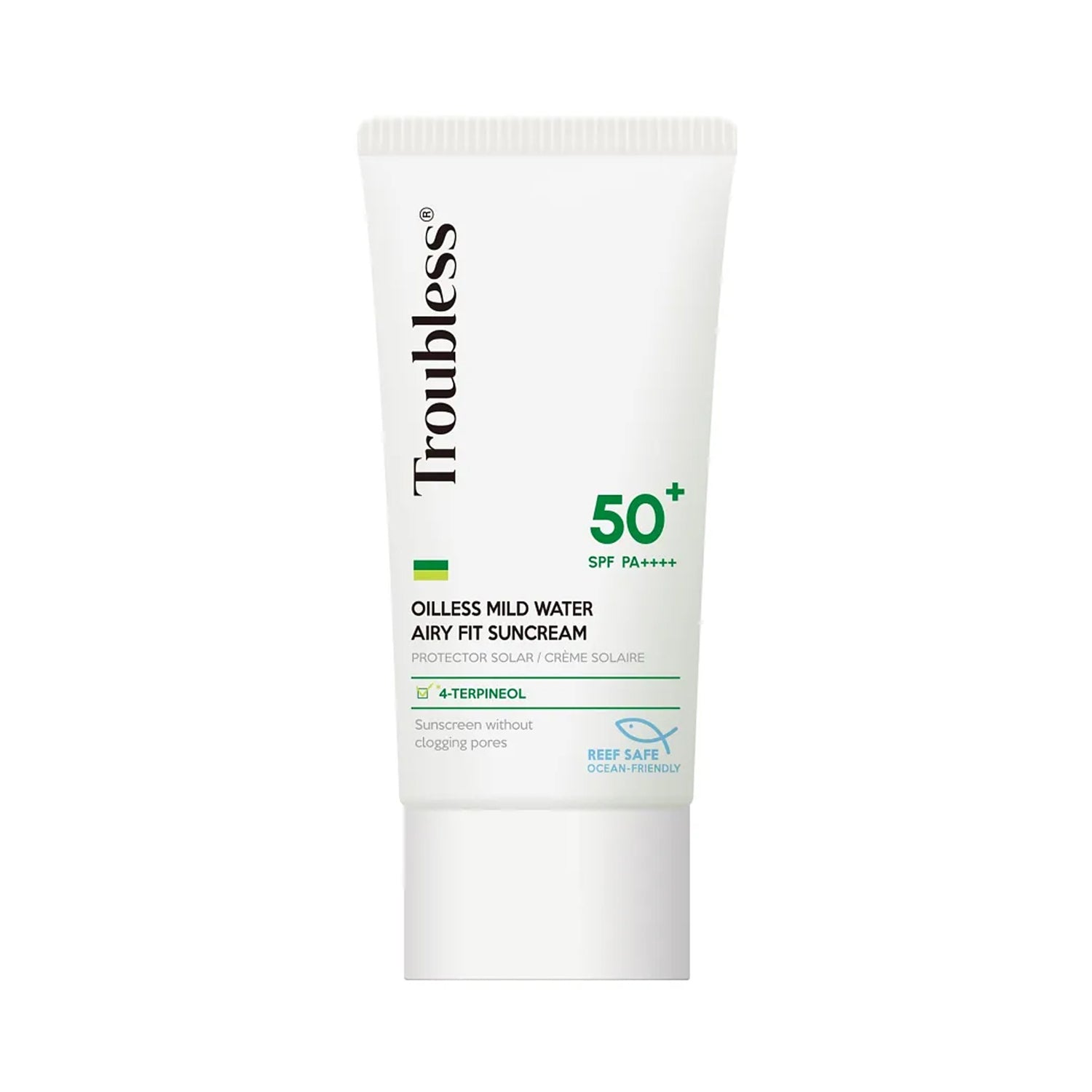 Troubless Oilless Mild Water Airy Fit Sunscreen SPF 50+ PA++++ 77ml