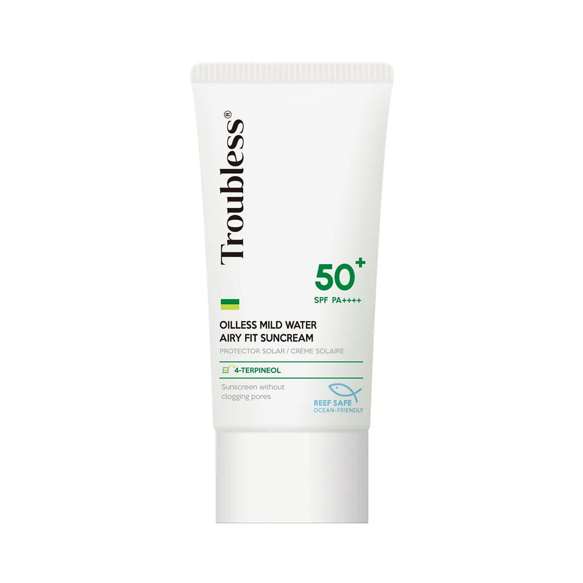 Troubless Oilless Mild Water Airy Fit Sunscreen SPF 50+ PA++++ 77ml