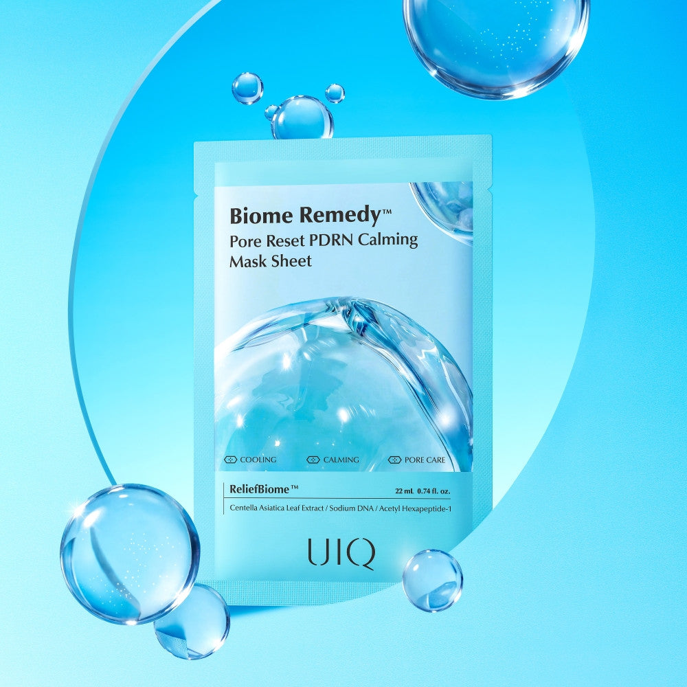 UIQ Biome Remedy Pore Reset PDRN Calming Mask Sheets 22ml 5ea