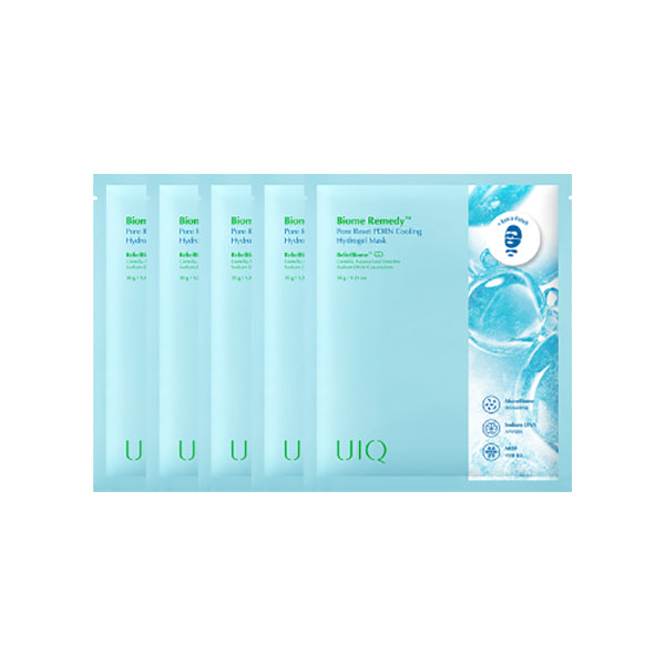 UIQ Biome Remedy Pore Reset PDRN Cooling Hydrogel Mask 35g 5ea