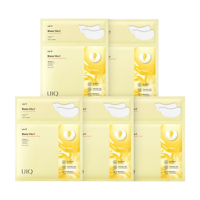 UIQ Biome Vita C 2-Step Hydrogel Mask 33g 5ea