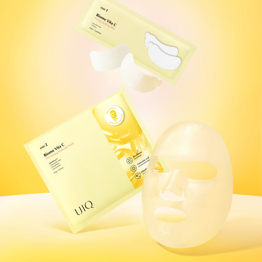 UIQ Biome Vita C 2-Step Hydrogel Mask 33g 5ea