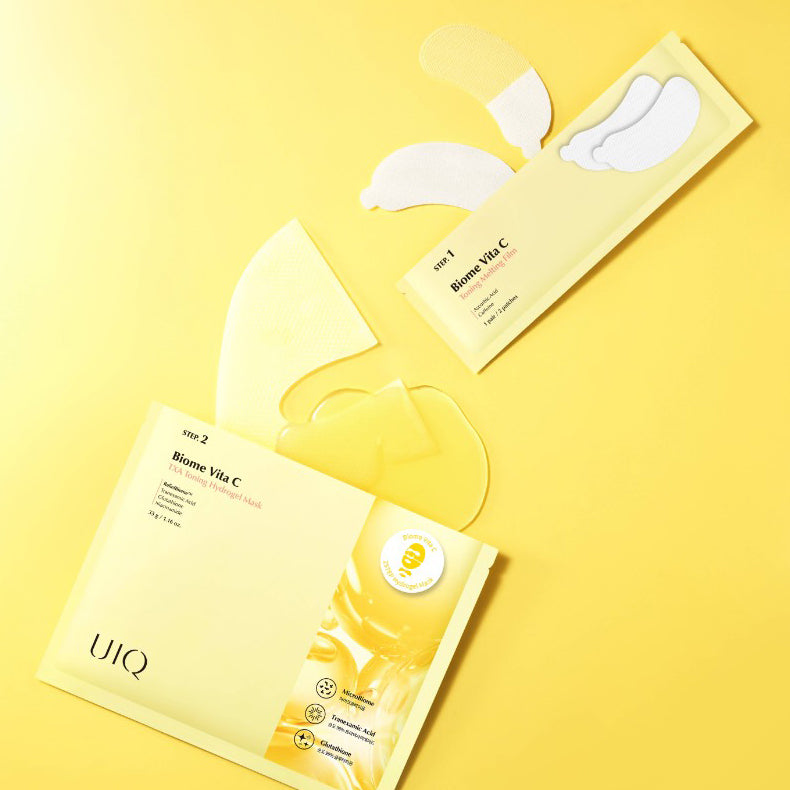 UIQ Biome Vita C 2-Step Hydrogel Mask 33g 5ea