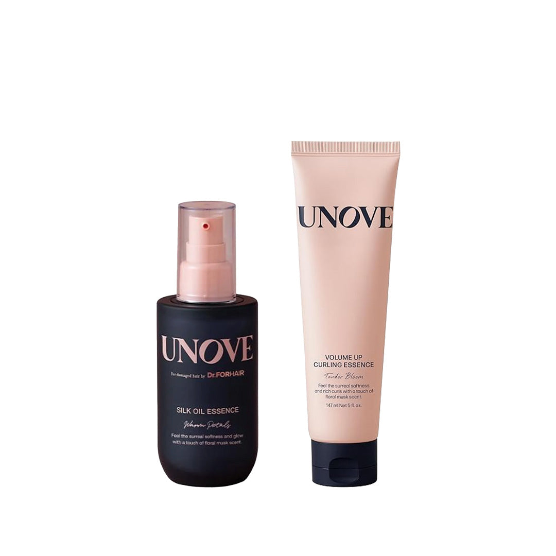 UNOVE Silk Oil Essence 70ml + Volume Up Curling Essence 147ml