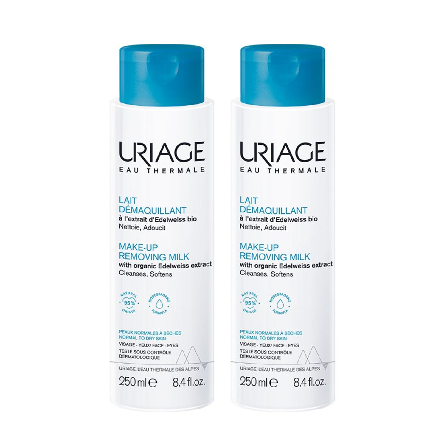 URIAGE Lait Démaquillant Make-up Cleansing Milk 250ml x 2
