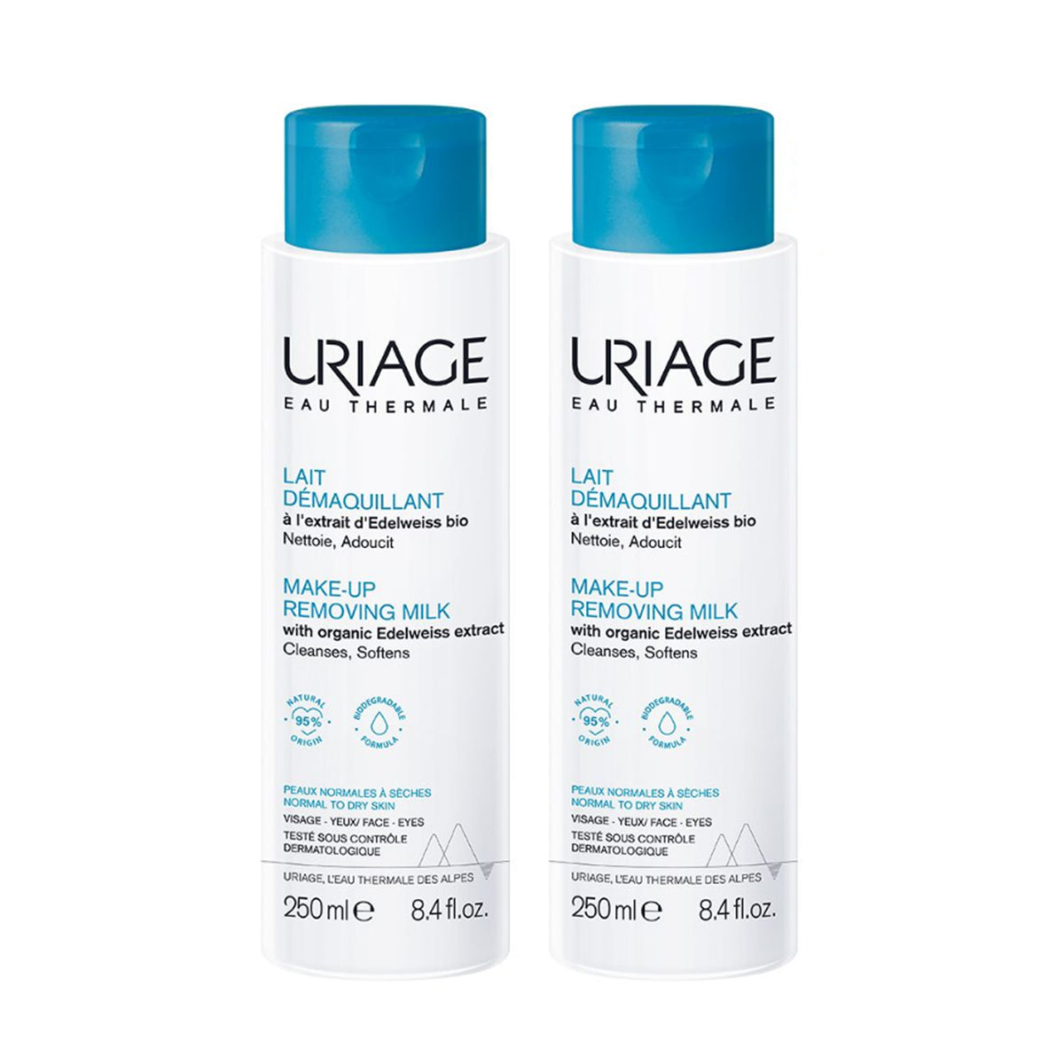 URIAGE Lait Démaquillant Make-up Cleansing Milk 250ml x 2