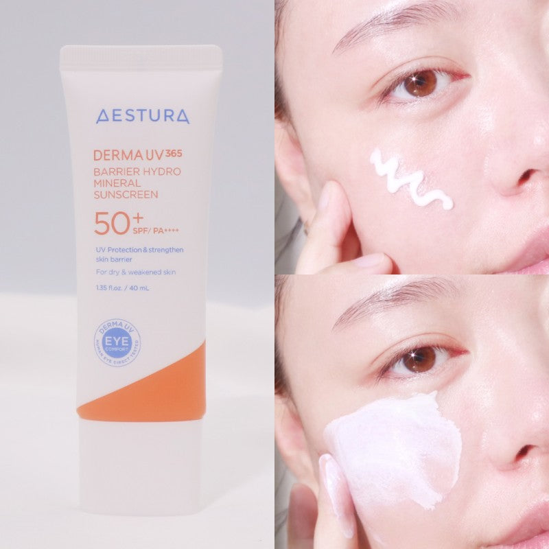 AESTURA Derma UV 365 Barrier Moisture Inorganic Sunscreen SPF50+ PA++++ 40ml - DODOSKIN