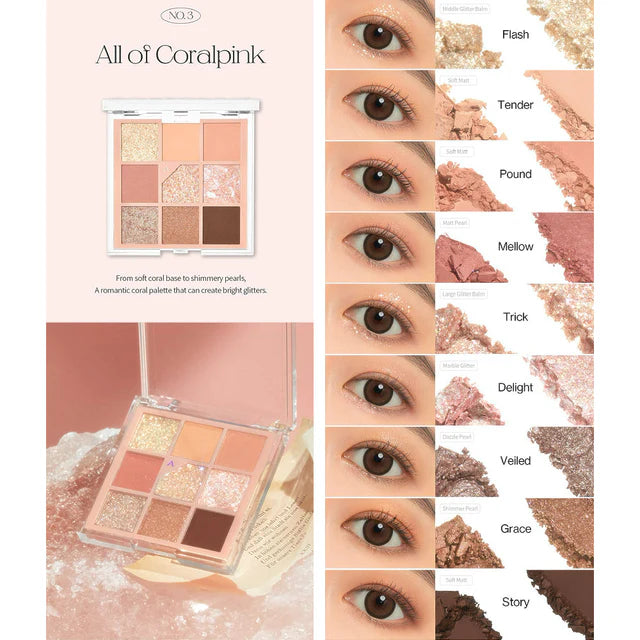 Paleta de ojos Glitterpedia de Unleashia 6.6g 7 Color