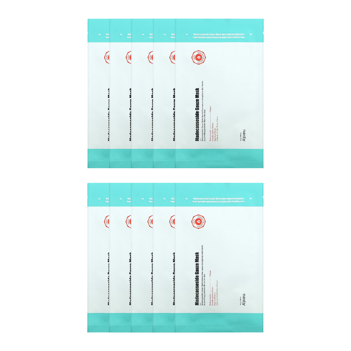 A'PIEU Madecassoside Gauze Mask 25g (5ea/10ea) - DODOSKIN