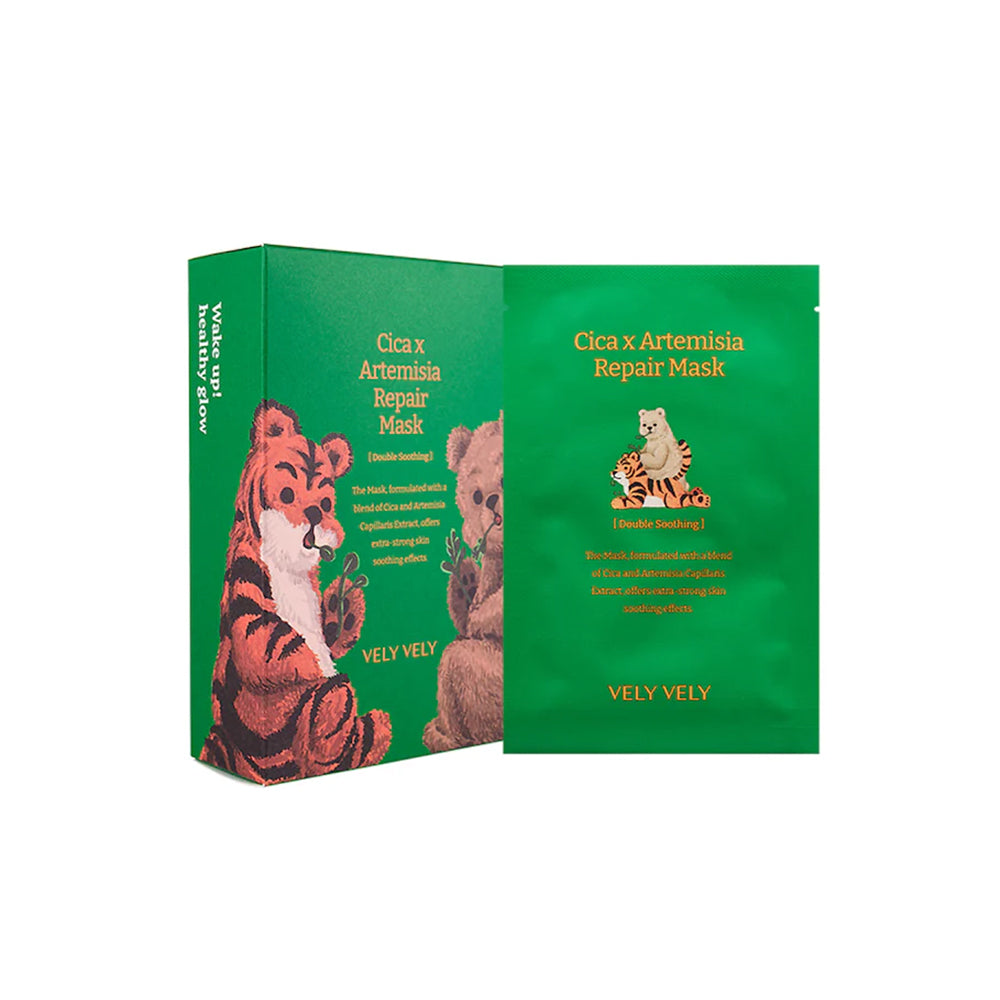 [Expiration imminen] VELY VELY Cica X Artemisia Repair Mask 10ea