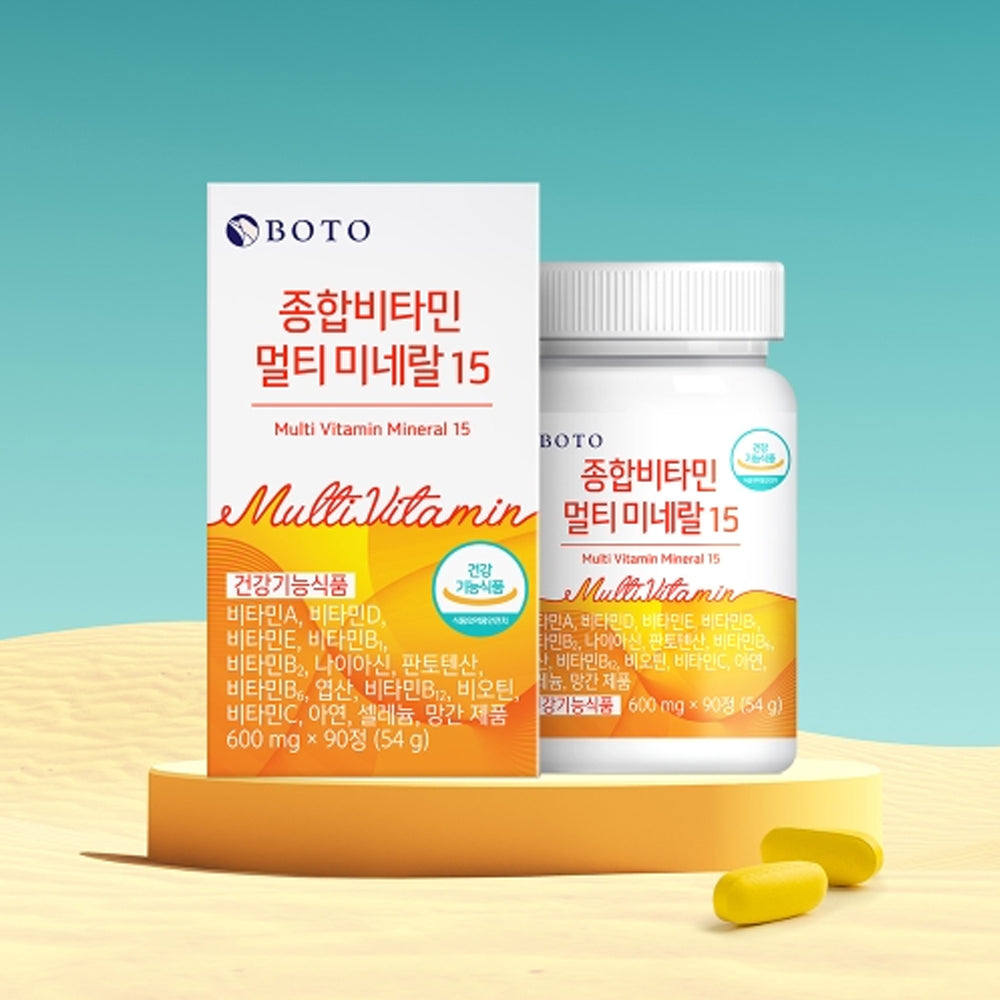 (NEWK) BOTO Multi Vitamin Mineral 15 600mg*90 Capsules - DODOSKIN