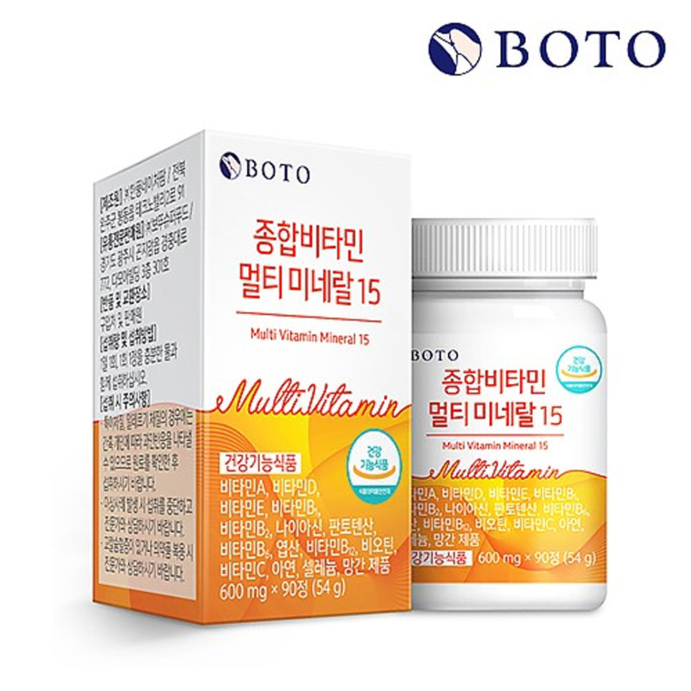 (NEWK) BOTO Multi Vitamin Mineral 15 600mg*90 Capsules - DODOSKIN