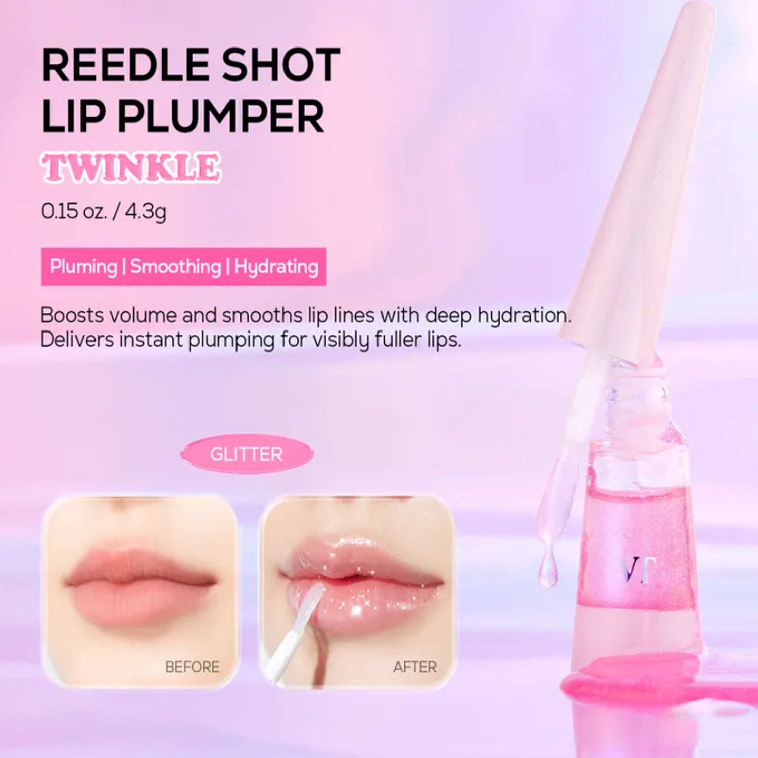 VT Cosmetics Reedle Shot Lip Plumper 4.3g (3 Types) | DODO SKIN