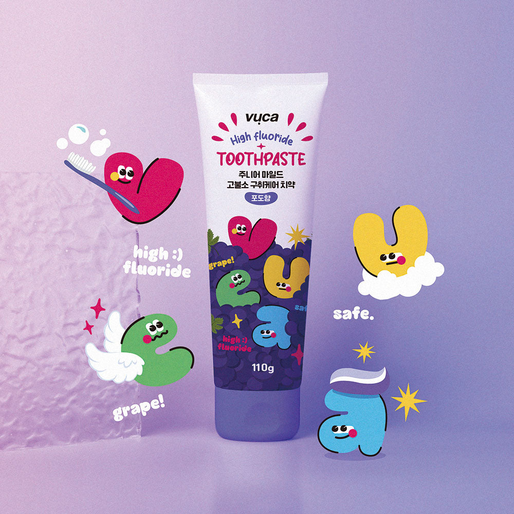 VUCA Junior Mild Toothpaste Grape 110g x 4ea | DODO SKIN – DODOSKIN