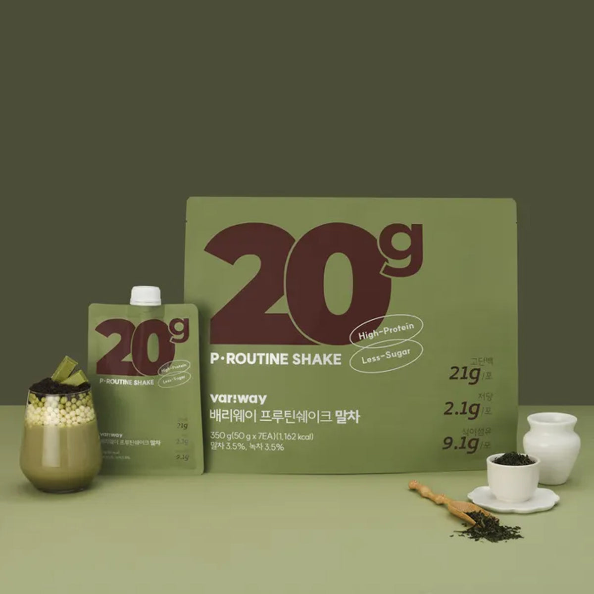 Variway P-Routine Shake Matcha 1 Set (7 Packets)