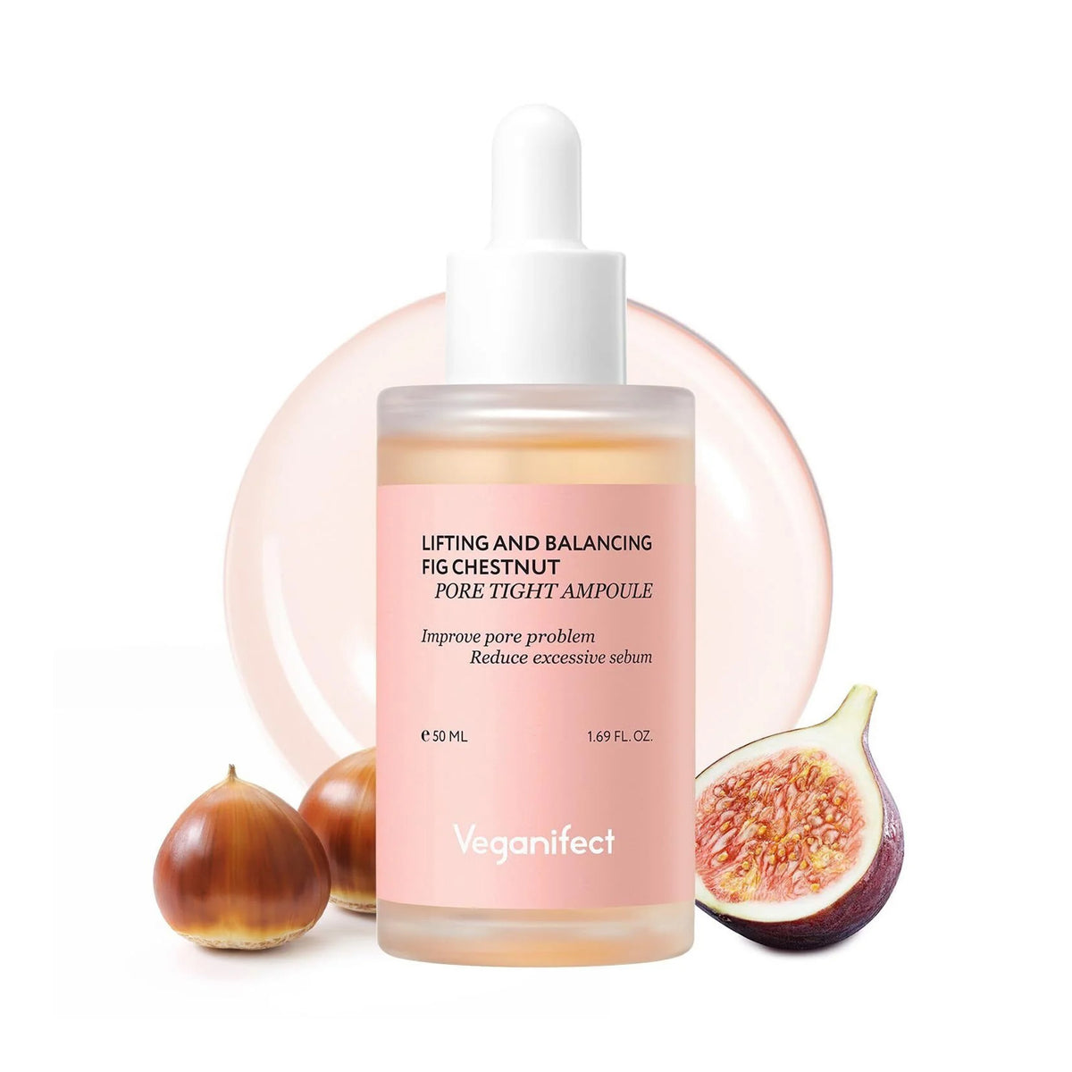 Veganifect Lifting And Balancing Fig Chestnut Pore Tight Ampoule 50ml