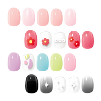 WAKEMAKE Gel Nail Stickers (EasyFit+) displayed, showcasing vibrant designs for effortless nail art application.