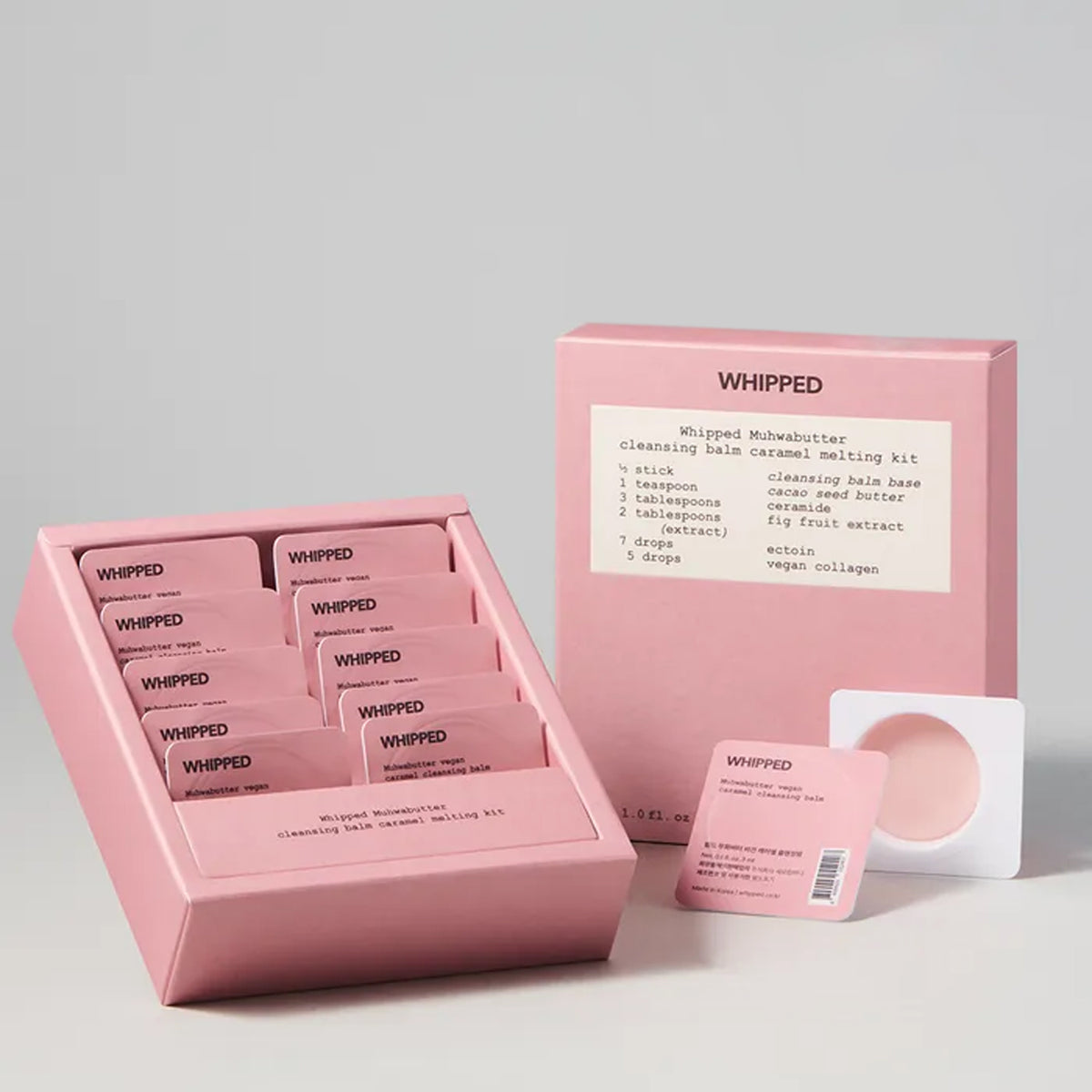 WHIPPED Muhwabutter Vegan Caramel Cleansing Balm Melting Kit