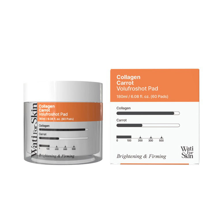 Wati For Skin Collagen Carrot Volufroshot Pads 180ml 60ea