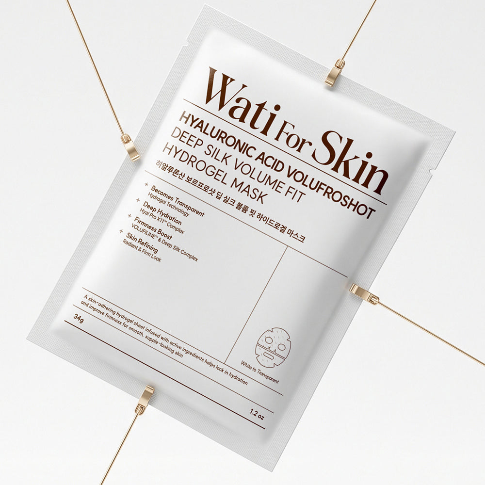 Wati For Skin Hyaluronic Acid Volproshot Deep Silk Volume Fit Hydrogel Mask 34g 4ea