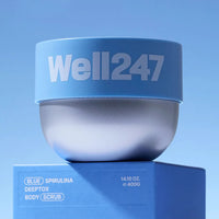 Well247 Blue Spirulina Deep Tox Body Scrub Exfoliation 400g