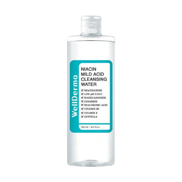 WellDerma Niacin Mild Acid Cleansing Water 500ml