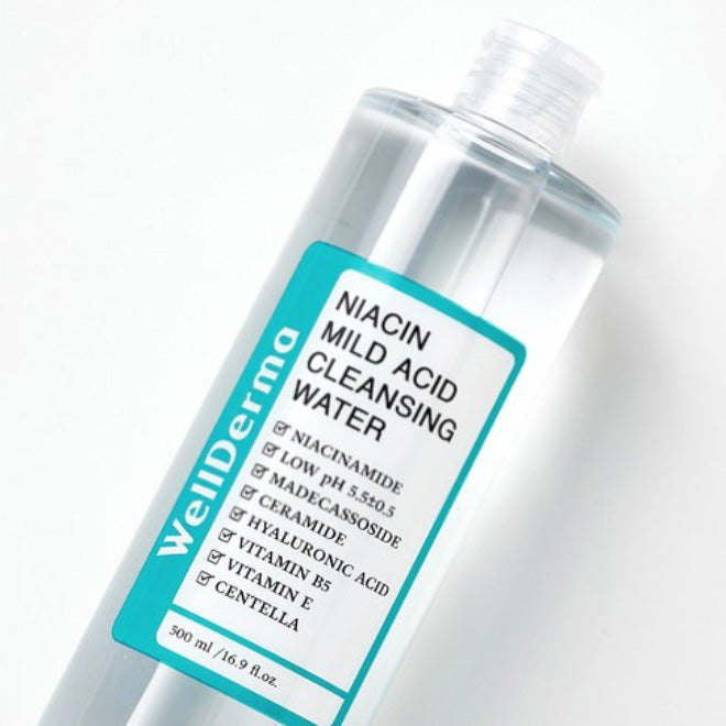 WellDerma Niacin Mild Acid Cleansing Water 500ml