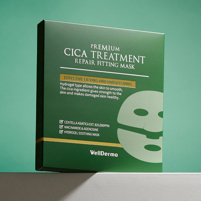 WellDerma Premium Cica Treatment Repair Fitting Mask 25g *4ea (1BOX)