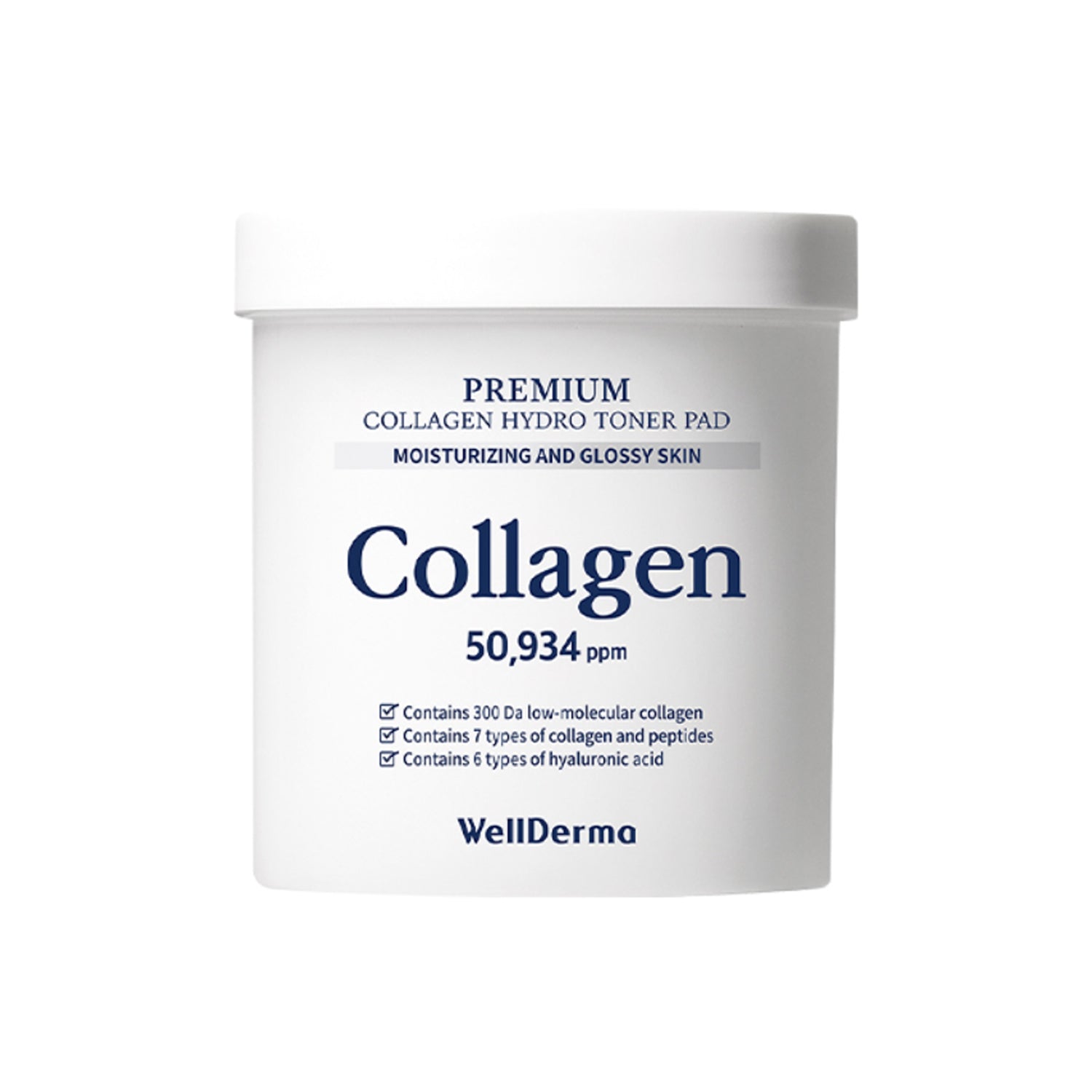 WellDerma Premium Collagen Hydro Toner Pad 60 Sheets
