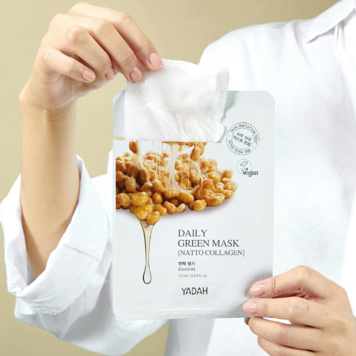 YADAH Daily Green Mask Natto Collagen 25ml 10ea