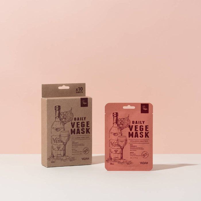 YADAH Daily Vege Mask Pack Wine 23ml 10ea