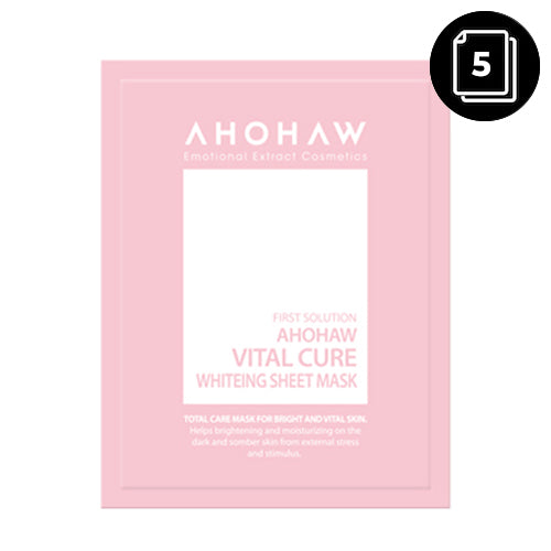 [AHOHAW] Vital Cure Whitening Sheet Mask 30g 5ea - Dodoskin