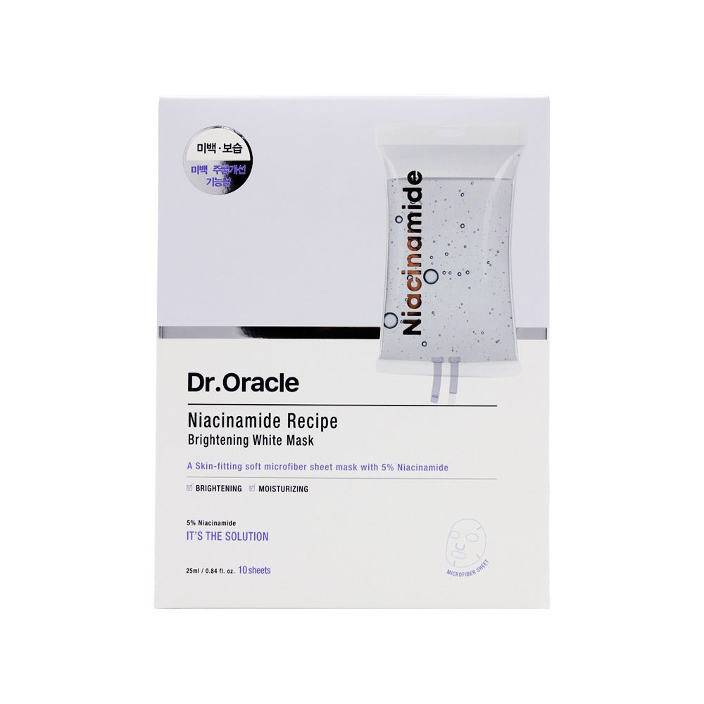 Dr.oracle Niacinamide Recipe Brightening White Mask 1box (25ml*10ea) - DODOSKIN