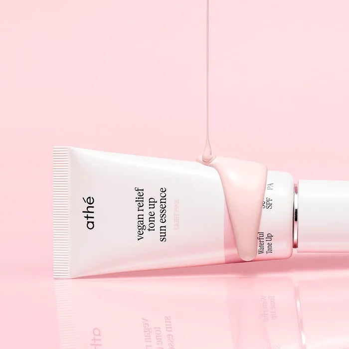 athe Vegan Relief Tone-Up Sun Essence SPF50+ PA++++ 50ml (Light Pink / Light Beige, Choose 1)