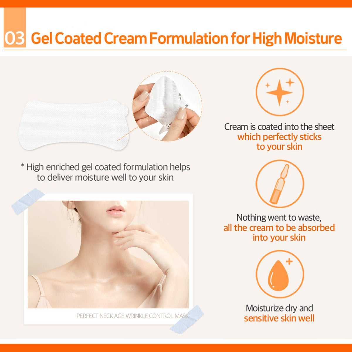 Máscara de control de arrugas de cuello rejuvenecedor de avajar 5G x 5ea