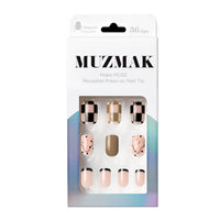 MUZMAK Nail Tips 36pcs #Egg Milktea(Regular Square)