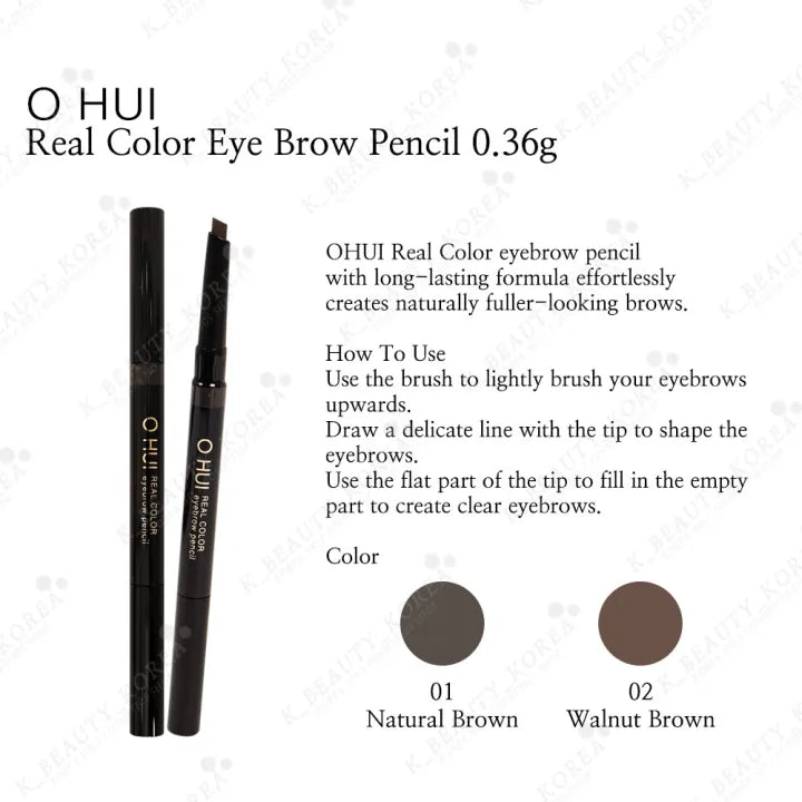 O HUI Real Color Eyebrow Pencil (2 Color)