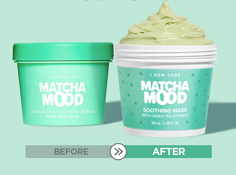 I DEW CARE Matcha Mood Soothing Green Tea Wash-Off Mask 100g - DODOSKIN