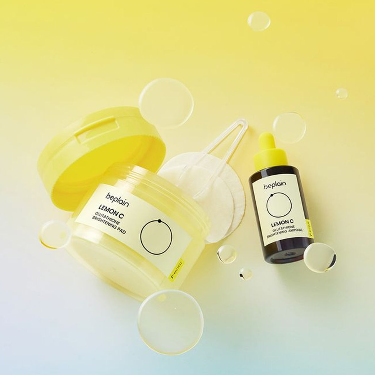 beplain Lemon C Glutathione 2-Piece Set (Pads 70 Sheets + Ampoule 30ml)