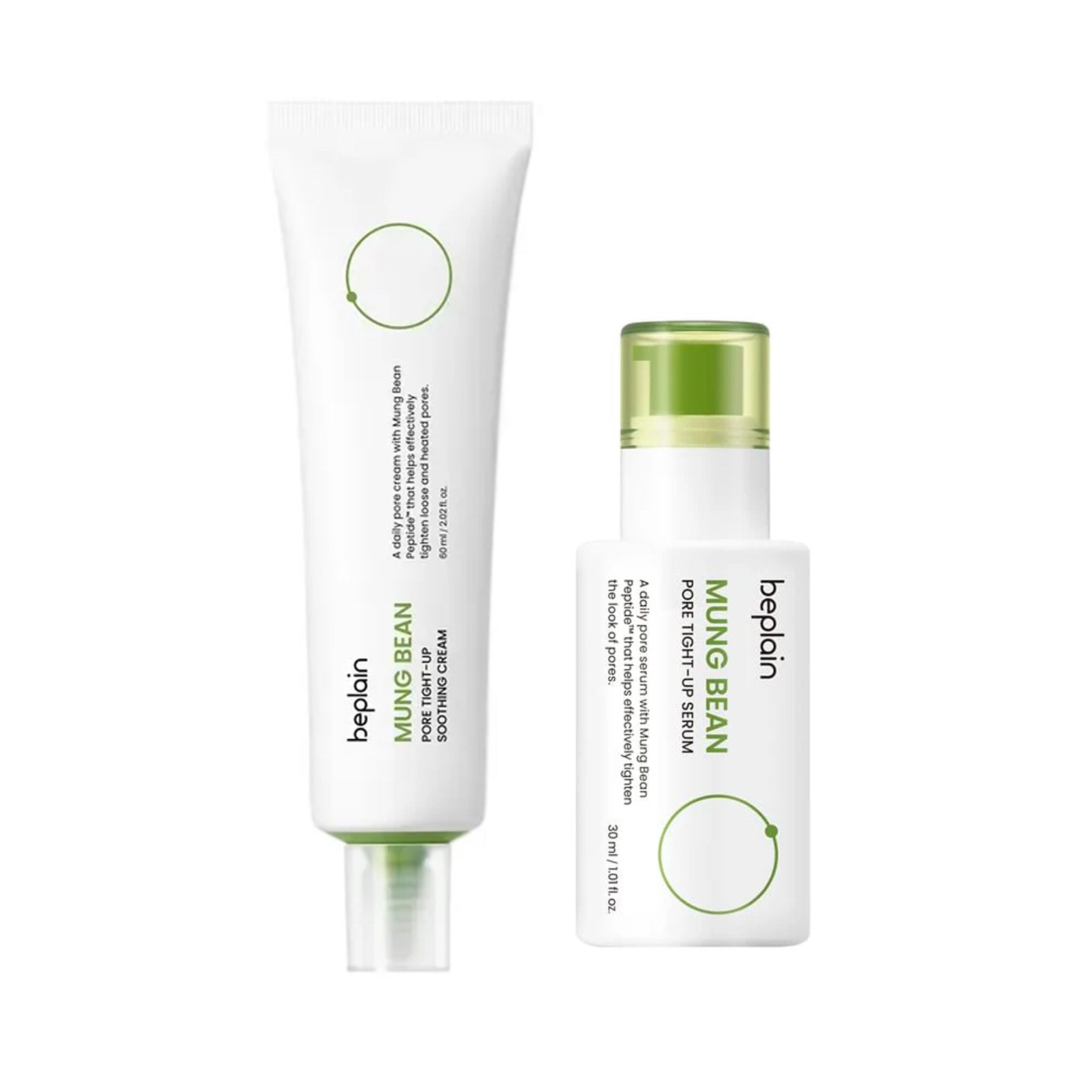 beplain Mung Bean Pore Tight-up Set (Serum 30ml + Soothing Cream 60ml)