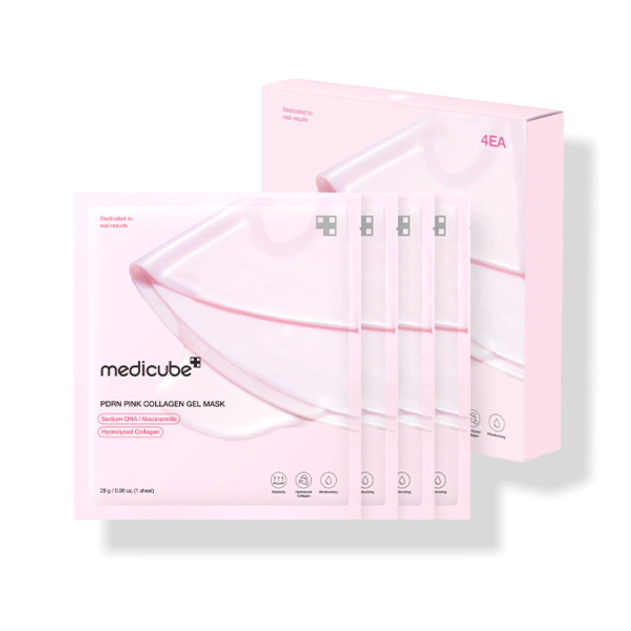 MEDICUBE PDRN Pink Collagen Gel Mask Sheet 1Box (28g x 4ea)