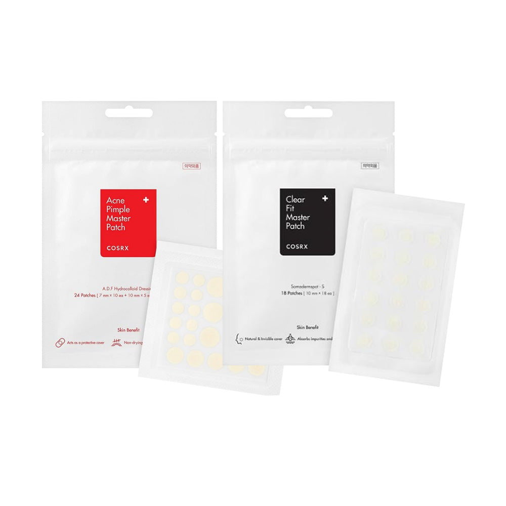 [US STOCK] COSRX Patch Set (Acne Pimple 24ea*3 + Clear Fit Master 18ea*1) - DODOSKIN