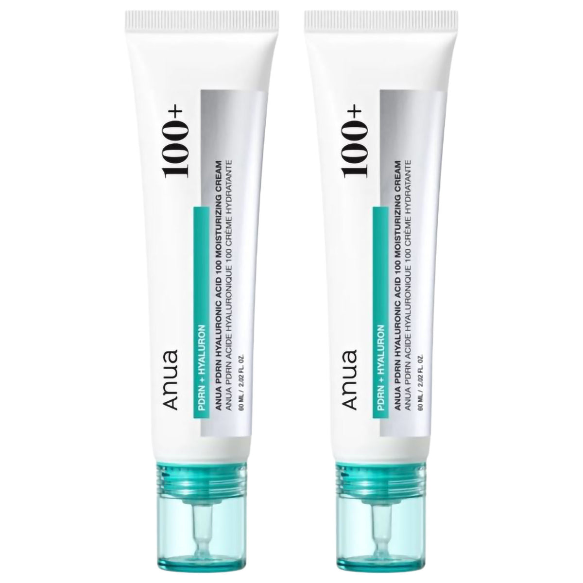 Anua PDRN Hyaluronic Acid 100 Collagen Anti-Wrinkle Radiance Moisture Cream 60ml, 2 Pieces