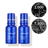 two bottles of medicube with a white background