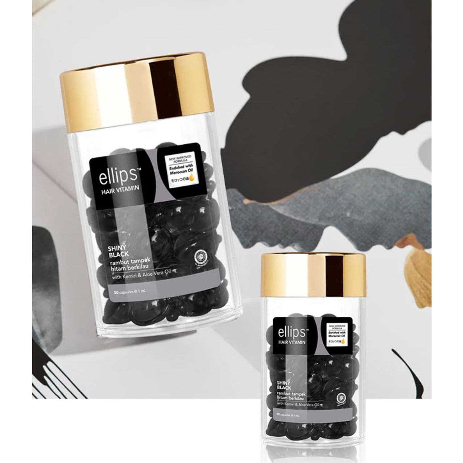 (Negro) Cabello Vitamina Negra con nueces de velas y aloe vera