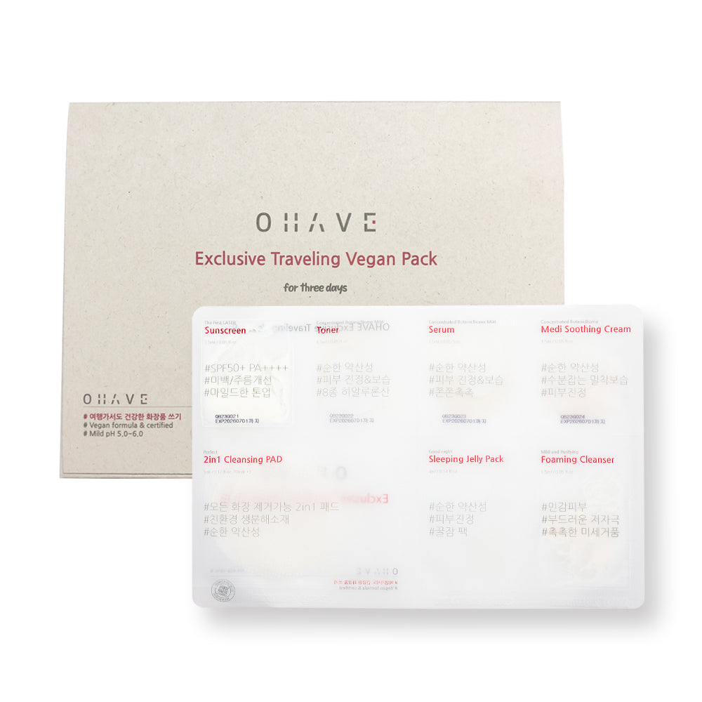 OHAVE Exclusive Traveling Vegan Pack x 3pack (for three days)