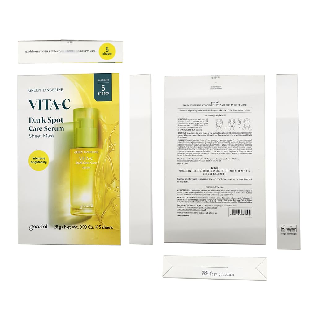goodal Green Tangerine Vita C Dark Spot Care Mask 15 Sheets