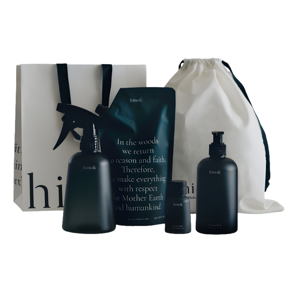 hinok [New Year Gift Wrapped] Signature Set - Jeju Hinoki Cypress Deodorizer & Hand Wash